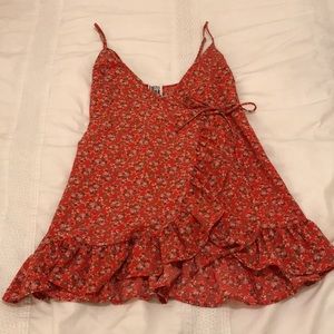 Free People Floral Wrap Dress